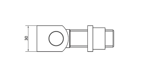 Комплектующие для распашных ворот Петля CAME H 18 регулируемая с гайкой, 42-68 мм, М18, приваривание в Тимашёвске